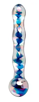 Pipedream Icicles No. 8 Glass Intimate Massager Clear/Blue 17.5cm