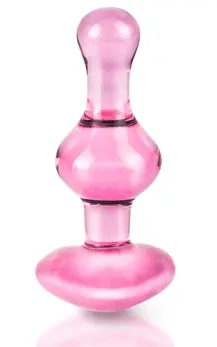 Pipedream Icicles No. 75 Pink Glass Plug - Handcrafted, Hypoallergenic, 9.5 cm