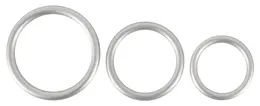 You2Toys Metallic Silicone Support Ring Set, 3 Sizes, Flexible, Black