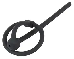 Mystim Glans Ring Intimate Urethral Dilator Silicone 12cm Black