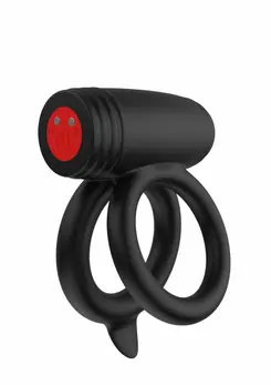 EXTREME Elite Power Twin C-Ring Black Silicone Dual Support System