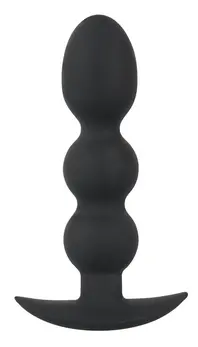 Black Velvets Intimate Beads 145g Silicone Soft Touch Black 13.3cm