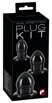 You2Toys Anal Trainer Plug Set Black TPR, 3 Sizes, Easy-Insert Design