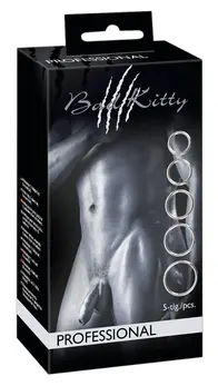 Bad Kitty Professional 5-Piece Metal Ring Set - Polished Carbon Steel