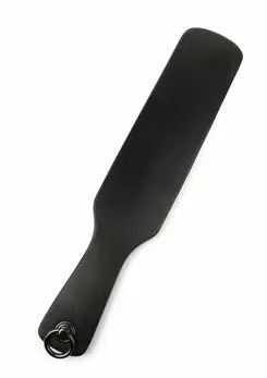 Ouch! Genuine Leather Spank Paddle Black - Premium Italian Cowhide