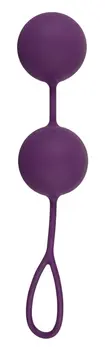 Sweet Smile XXL Weighted Silicone Duo Balls, 21.5 cm, Purple