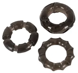 You2Toys Stretchy Silicone Rings Smoke Set of 3 - Flexible TPE Design