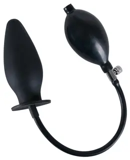 You2Toys Black Inflatable Anal Plug Silicone 11.5 cm Adjustable Size