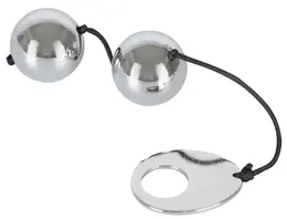 You2Toys Steel Silver Kegel Balls with Retraction Ring 3cm 2pcs