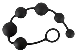 Black Velvets Silicone Intimate Bead Chain 40cm Black Flexible Design