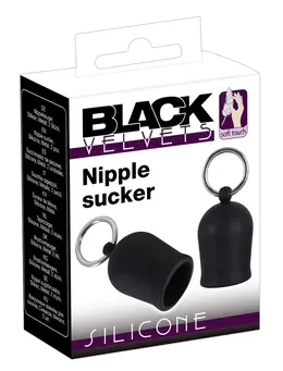 You2Toys Nipple Sucker Set Black - Silicone & Metal, 2.1 cm Inner O