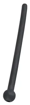 Mystim Black Silicone Urethral Dilator Hollow Flexible 11.8cm O0.7cm