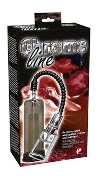 Chrome Line Vacuum Intimate Trainer with Scale, Transparent Brown, 21 cm