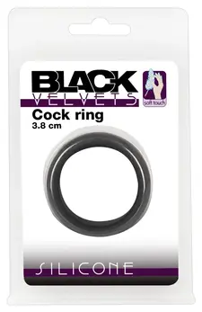 Black Velvets Silicone Ring 3.8 cm Soft Touch Flexible Black