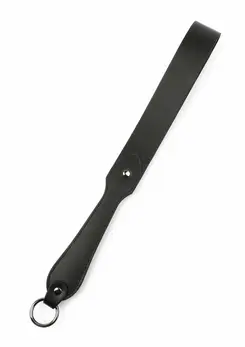 Genuine Leather Belt Slapper by Ouch! - Premium Black Impact Tool