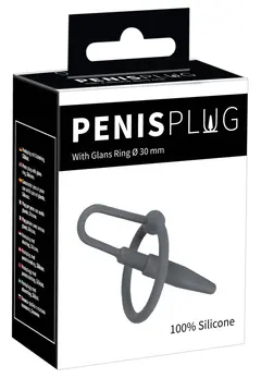 You2Toys Intimate Silicone Urethral Insert with Flexible Glans Ring 6.2cm