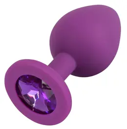 Colorful Joy Jewel Purple Anal Model with Decorative Gem 8cm