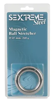 Mister B Magnetic Steel Ring 45 mm - Secure Weighted Design, Silver