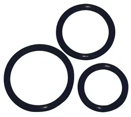 You2Toys Silicone Ring Set 3pcs Black - Adjustable Sizes for Comfort
