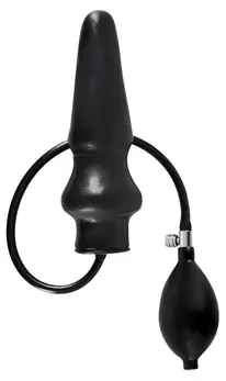 You2Toys Latex Inflatable Plug Black 20cm Adjustable Size System