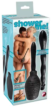 You2Toys Shower Me Intimate Hygiene Set, 300ml, Black, 2 Attachments