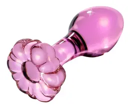 Icicles No. 48 Glass Plug with Decorative Flower Stopper, 8.9 cm