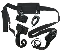 Bad Kitty Bondage Set Wide - Adjustable Padded Restraint System, Black