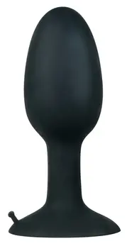 You2Toys Large Silicone Plug with Rotating Ball & Suction Cup, Black