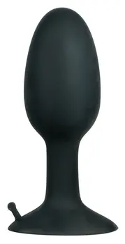 You2Toys Small Silicone Plug with Rotating Ball, Black, 8 cm