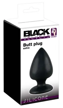 Black Velvets Extra Large Silicone Intimate Plug with Suction Base 14cm