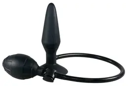 You2Toys True Black Inflatable Plug with Suction Base, 15 cm, Silicone