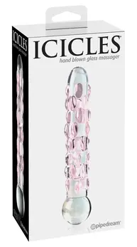 Pipedream Icicles No. 7 Glass Massage Rod with Textured Surface 17.8 cm
