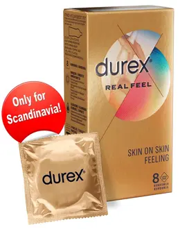 Durex RealFeel Latex-Free Polyisoprene Condoms 8-Pack Anatomical Fit