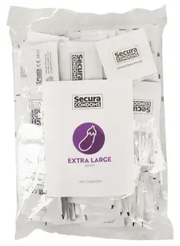 Secura Extra Large 100pcs Intimate Protection Vegan, 60mm, Transparent