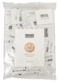Secura Original Classic 100pcs Vegan Smooth Latex Condoms 52mm