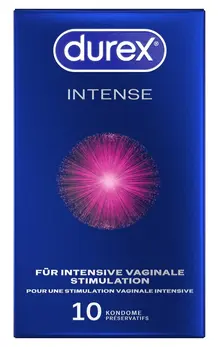 Durex Intense Orgasmic Condoms 10 pcs Mint Flavour Ribbed & Dotted 56 mm