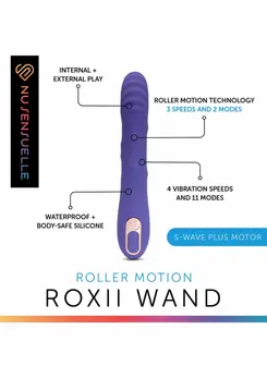 Roxii Roller Motion Wand Flexible Tip Massager with Rolling Beads 4 Speeds