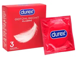 Durex Gefuhlsecht Ultra Thin Latex Condoms 3 pcs, 56 mm, Lubricated