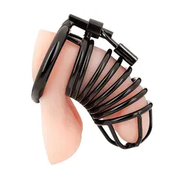 Blueline Deluxe Metal Chastity System Black Ergonomic Design