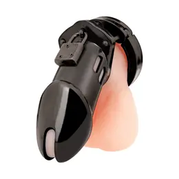 Blueline Acrylic Black See-Thru Male Chastity System with Lock