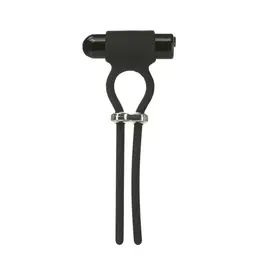 PowerBullet Bolo Adjustable Silicone Intimate Ring Black USB 9 Modes