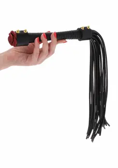 TABOOM Wild Roses Whip Faux Leather with Real Leather Rose Accent