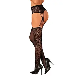 Obsessive S821 Garter Stockings S/M/L - Dual Pattern, Elastic Design