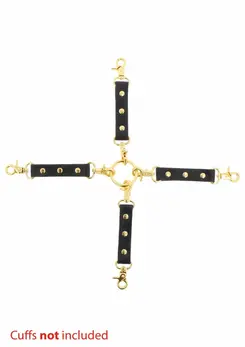 Taboom Wild Roses Hogtie - Adjustable Bondage Restraint System, Black/Red