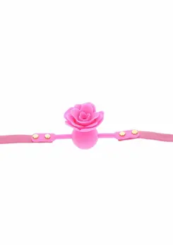 Taboom Malibu Rose Ball Gag Silicone Adjustable Strap Red