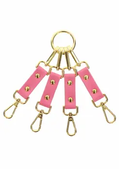 Taboom Malibu Hogtie Pink Vegan Leather Gold Details Restraint System