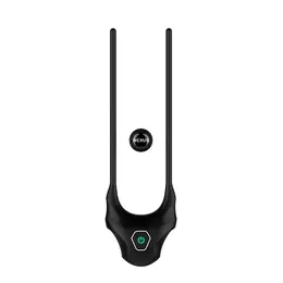 Nexus Forge Adjustable Vibrating Silicone Ring Black USB Rechargeable