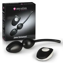 Mystim Jane Untamed Pelvic Trainer Black 20.8cm Silicone Vibration