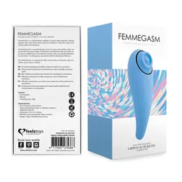 FeelzToys FemmeGasm Turquoise Dual Motor Tapping & Vibrating Device