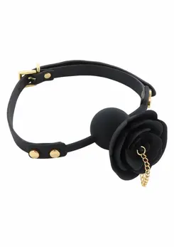 Taboom Dona Rose Ball Gag with Plug - Adjustable Silicone & Vegan Leather